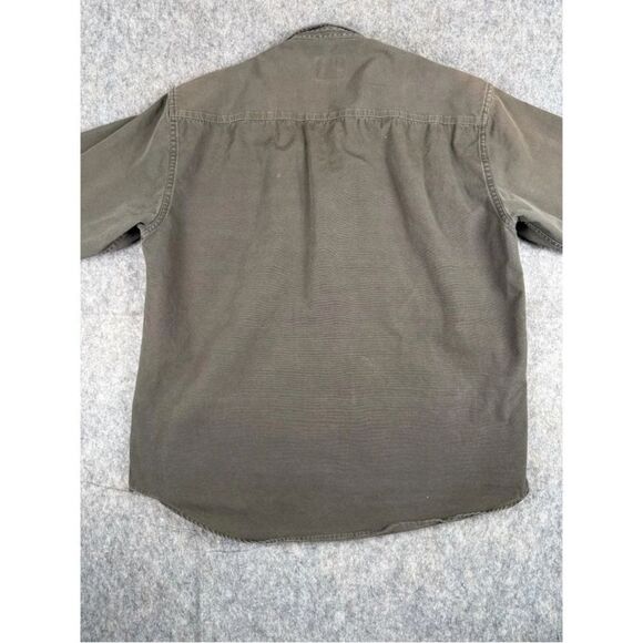 Cabela's Shirt Men's Large Gray Denim 100% Cotton Outdoor Workwear Button-Up - Picture 2 of 8